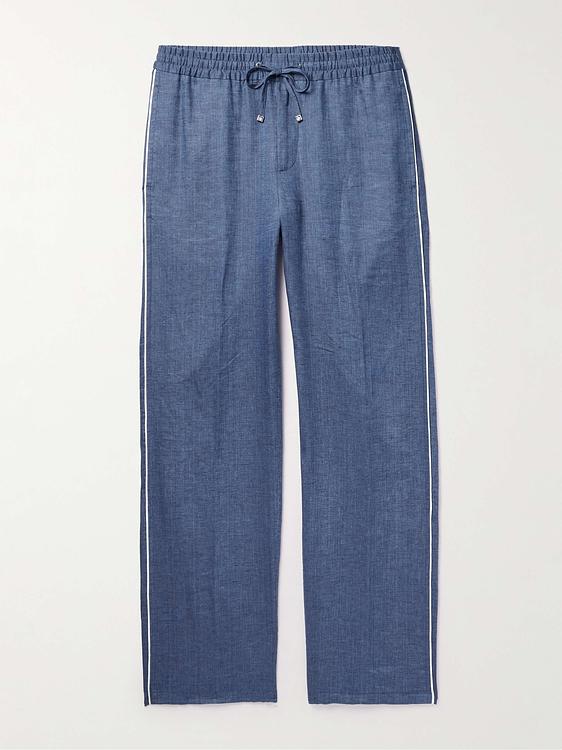 Blue drawstring trousers from Loro Piana