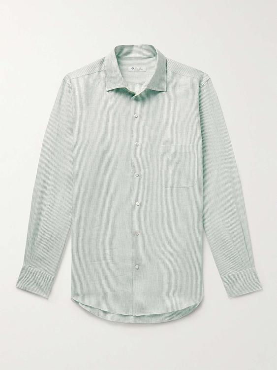 Striped grey casual shirt from Loro Piana
