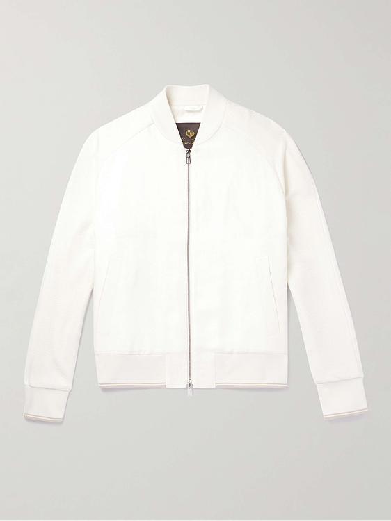 White bomber jacket from Loro Piana