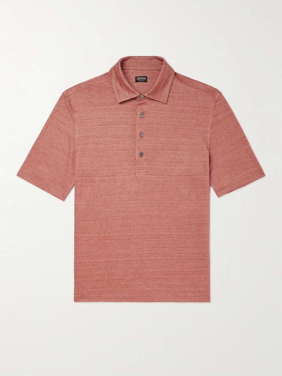 Red short sleeve polo shirt from Zegna