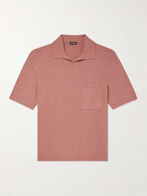 Red short sleeve polo shirt from Zegna
