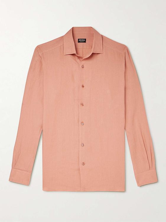 Peach casual shirt from Zegna