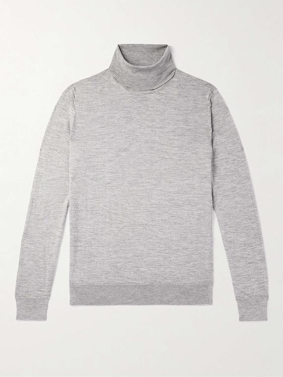 Grey turtleneck from Zegna