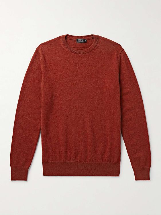Brown cashmere sweater from Zegna