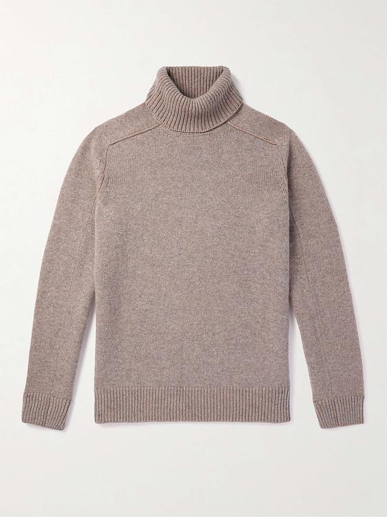 Grey turtleneck from Zegna