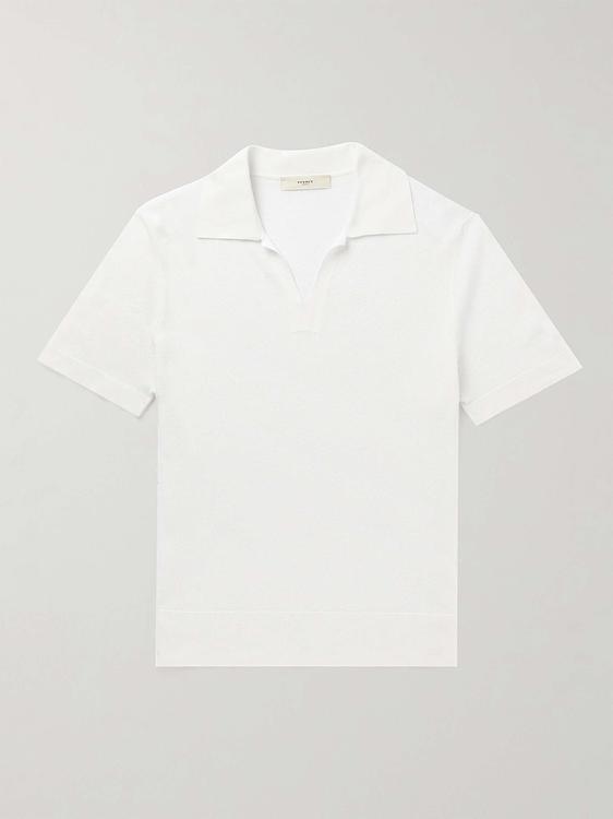 White short sleeve polo shirt from Purdey