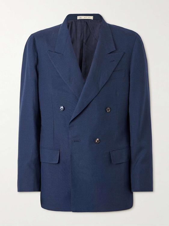 Dark blue double-breasted blazer from Umit Benan B+