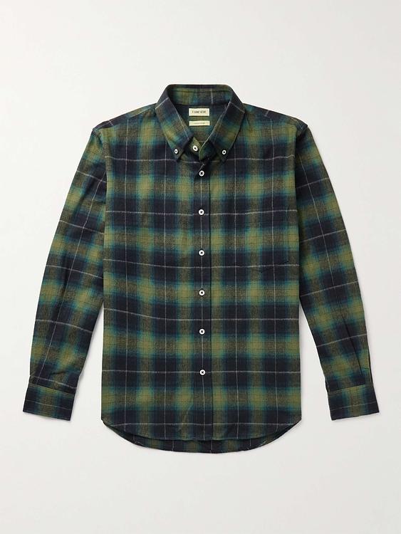 Checkered dark grey casual shirt from De Bonne Facture