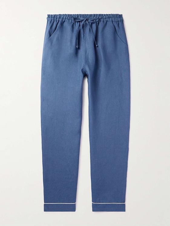 Blue drawstring trousers from Loretta Caponi
