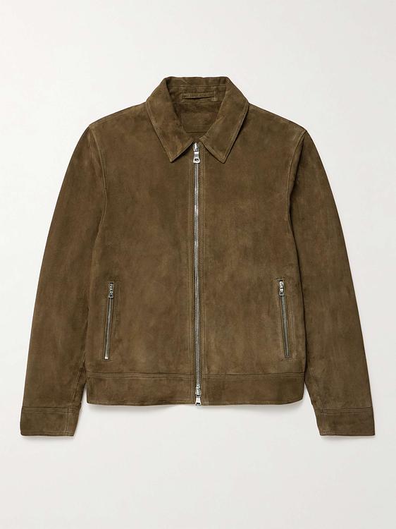 Dark green leather jacket from Mr P.