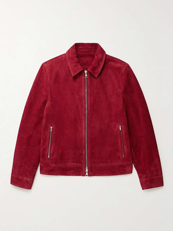 Red leather jacket from Mr P.