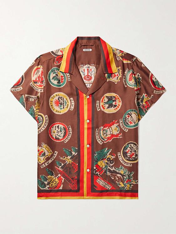 Brown short sleeve shirt from Bode