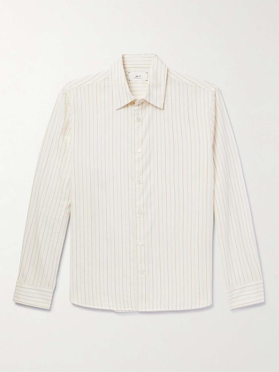 Striped white casual shirt from Mr P.