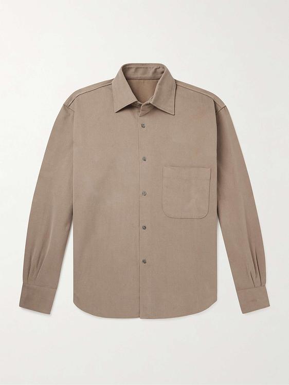 Taupe casual shirt from Stòffa
