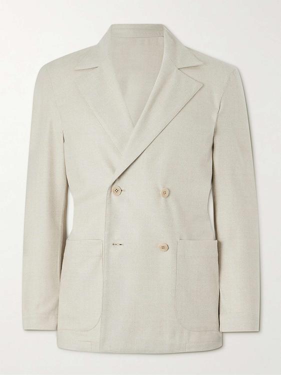 White double-breasted suit jacket from Stòffa