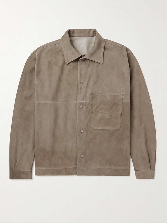 Taupe leather jacket from Stòffa