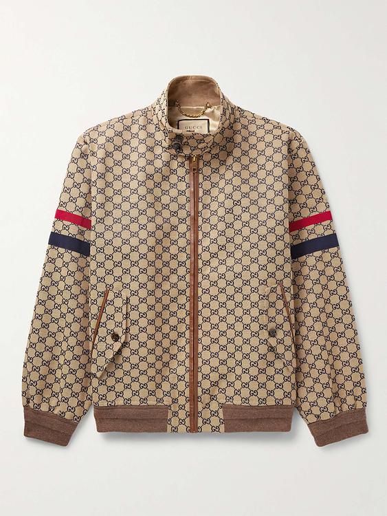Taupe bomber jacket from Gucci
