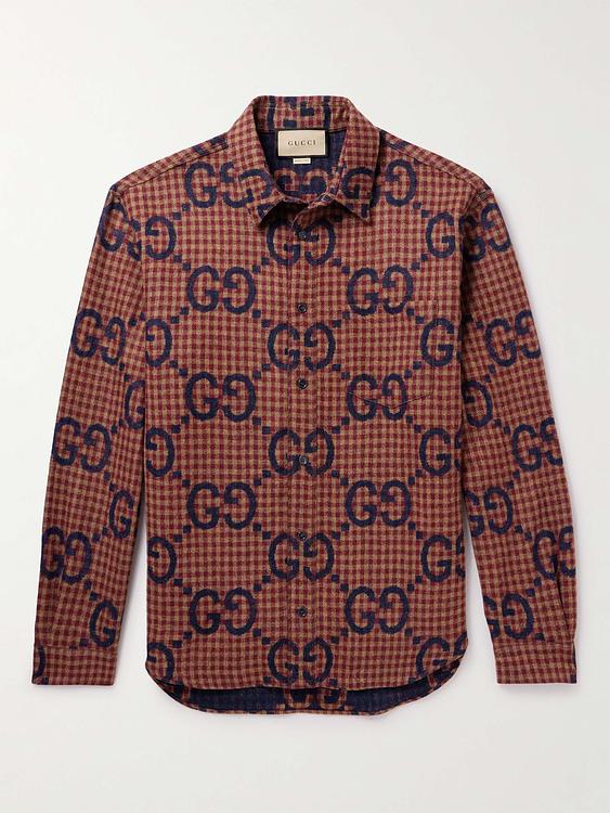 Brown casual shirt from Gucci