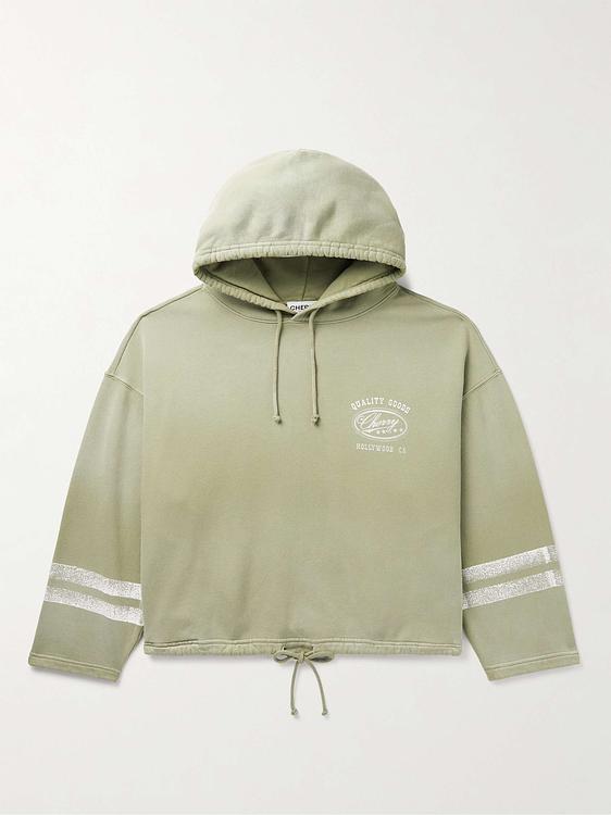 Print beige hooded sweatshirt from Cherry Los Angeles
