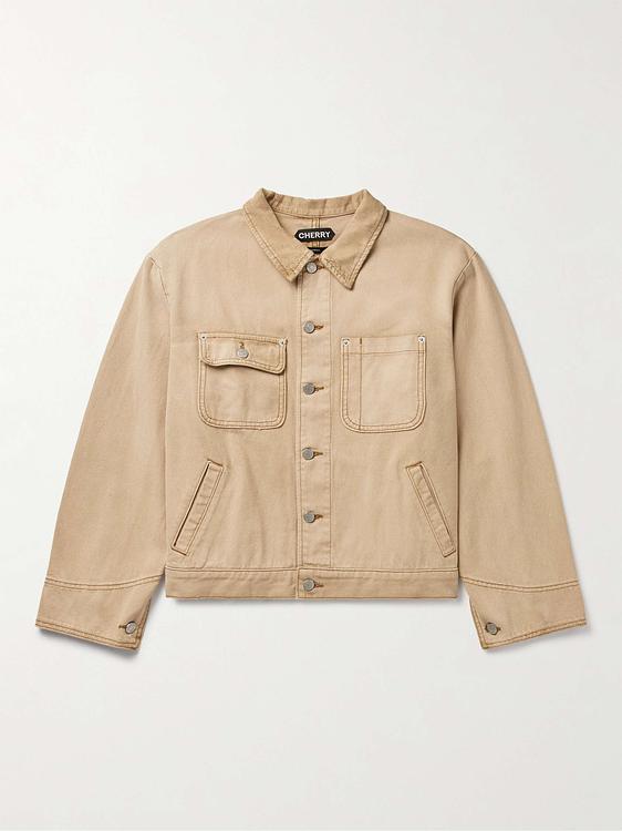 Taupe casual jacket from Cherry Los Angeles
