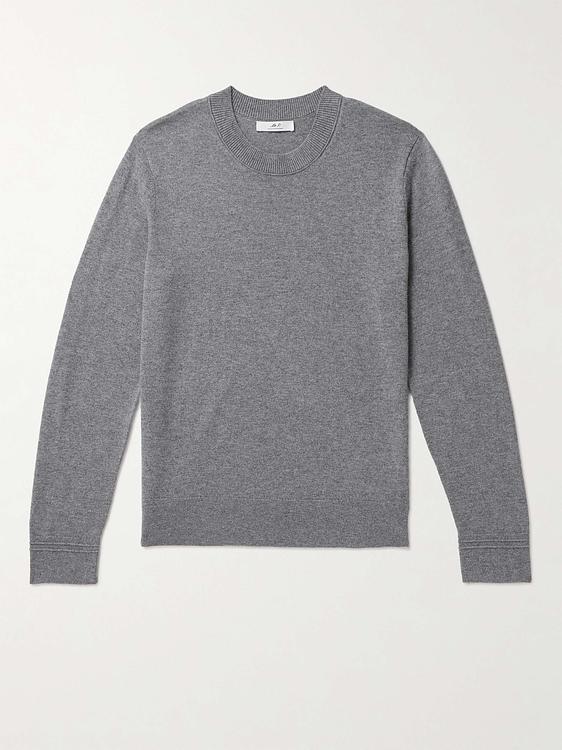 Grey cashmere sweater from Mr P.