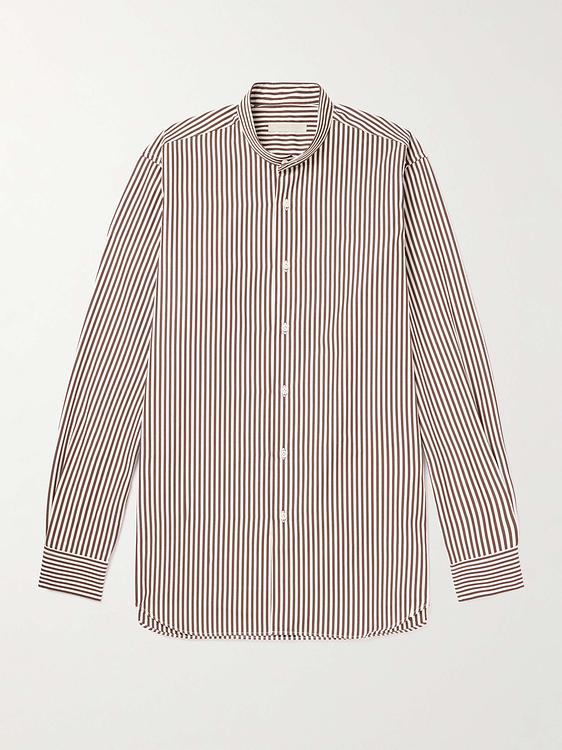 Striped white casual shirt from Saman Amel