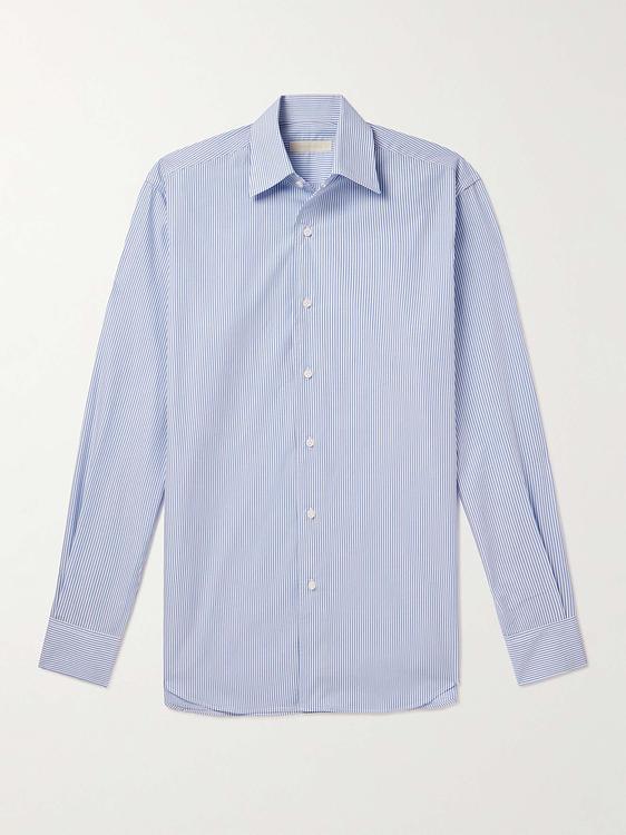 Striped light blue casual shirt from Saman Amel