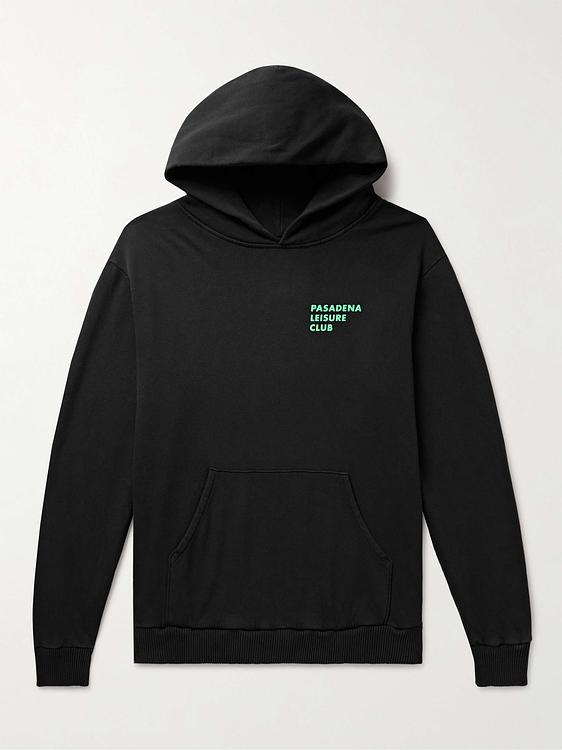 Black hooded sweatshirt from Pasadena Leisure Club