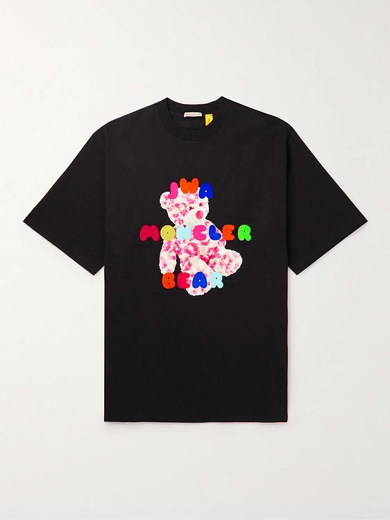 Print black t-shirt from Moncler Genius