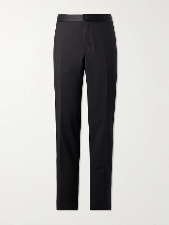 Black tuxedo trousers from Canali