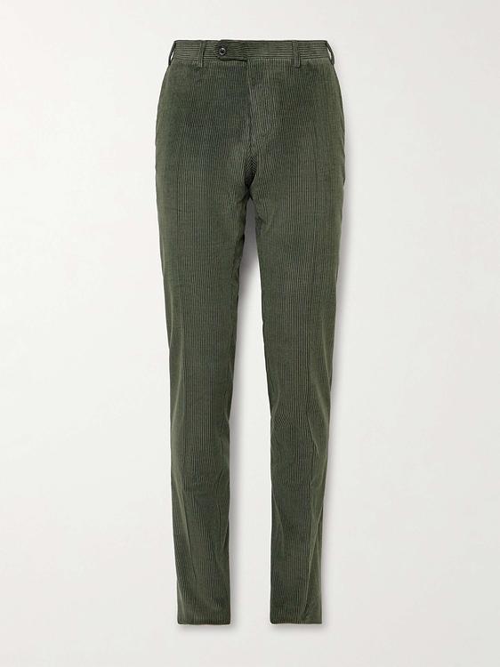 Dark green suit trousers from Canali