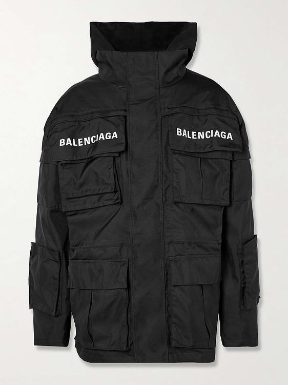 Print black parka from Balenciaga