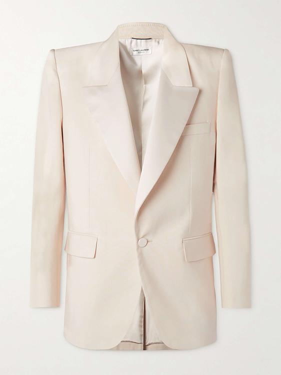 White tuxedo jacket from Saint Laurent