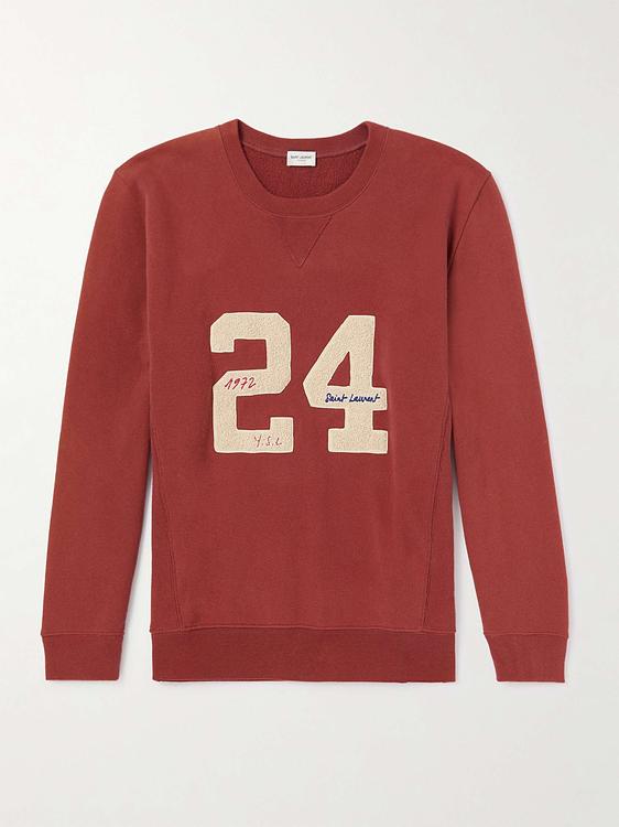 Print dark red sweatshirt from Saint Laurent