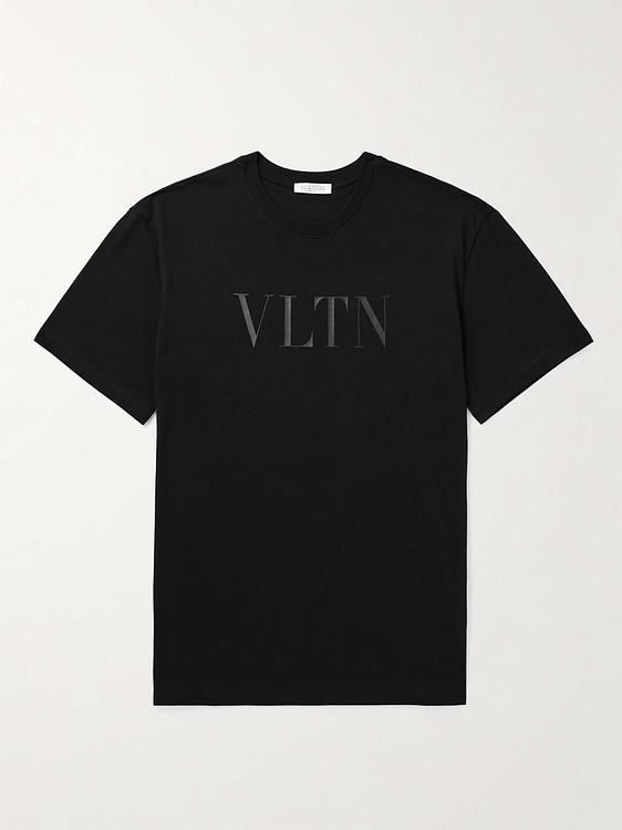 Print black t-shirt from Valentino Garavani