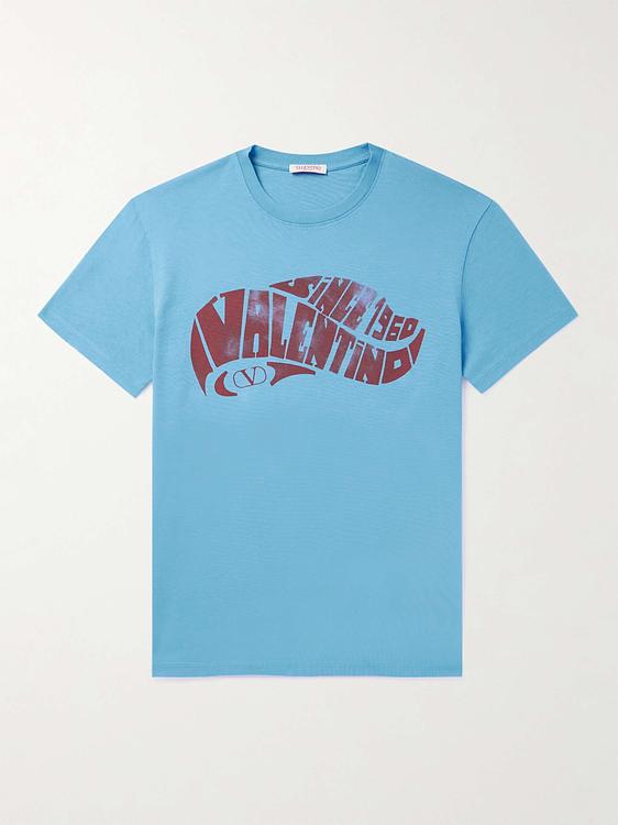 Print blue t-shirt from Valentino Garavani