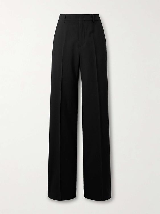 Black wide-leg formal trousers from Valentino Garavani