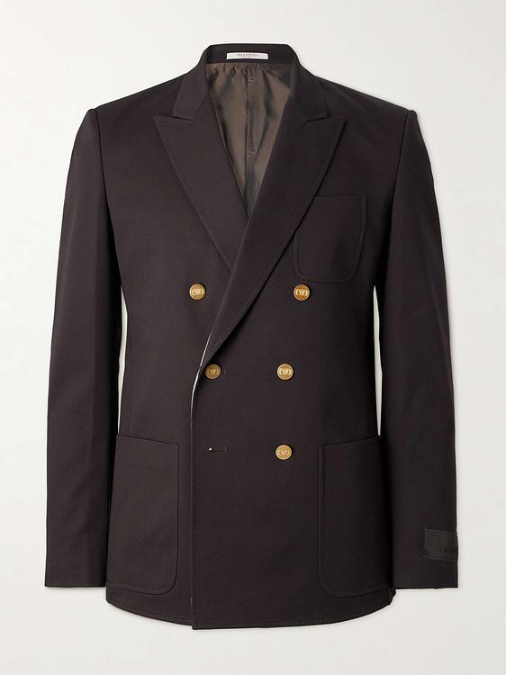 Black double-breasted blazer from Valentino Garavani