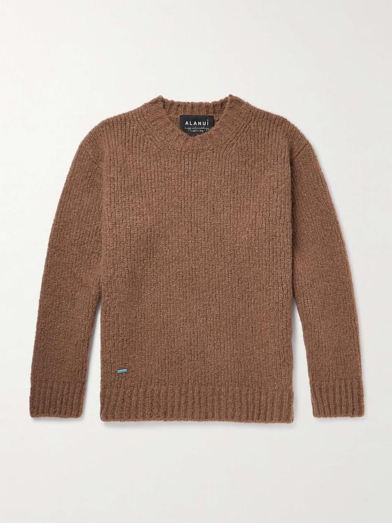 Taupe cashmere sweater from Alanui