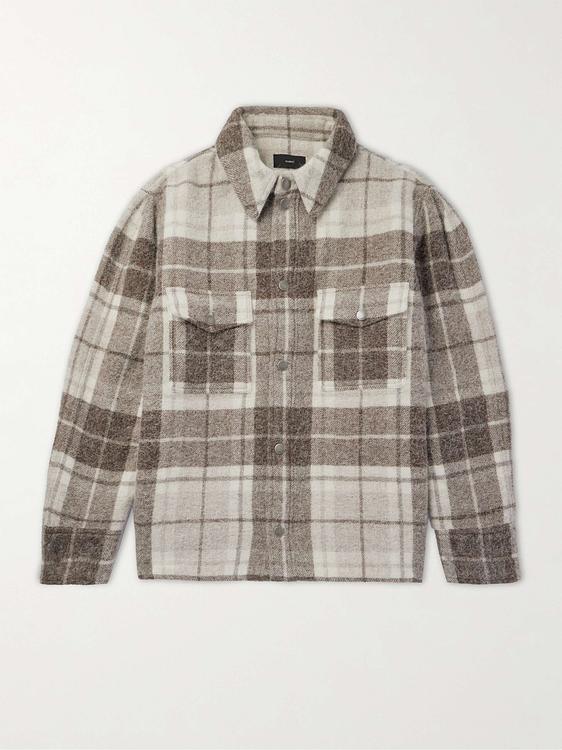 Checkered grey overshirt from Alanui