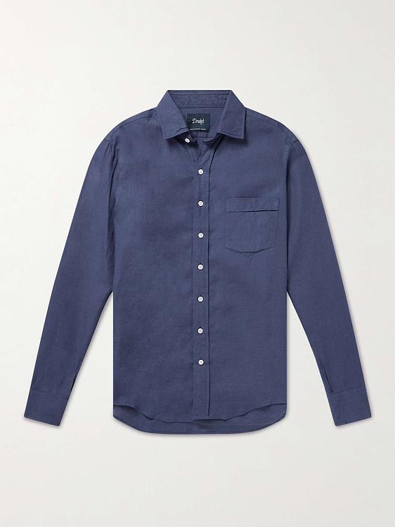 Blue casual shirt from Drake's