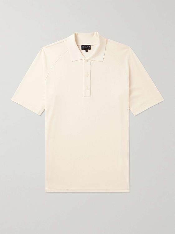 White short sleeve polo shirt from Giorgio Armani