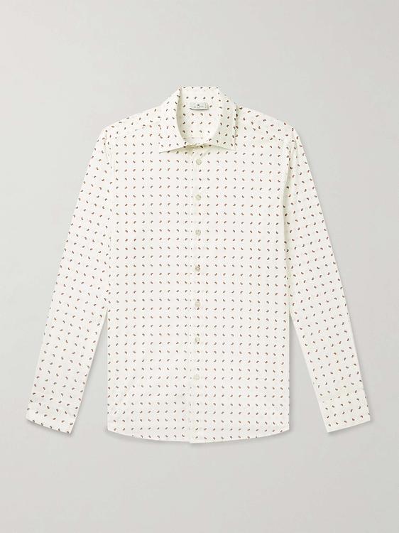 Dotted white casual shirt from Etro