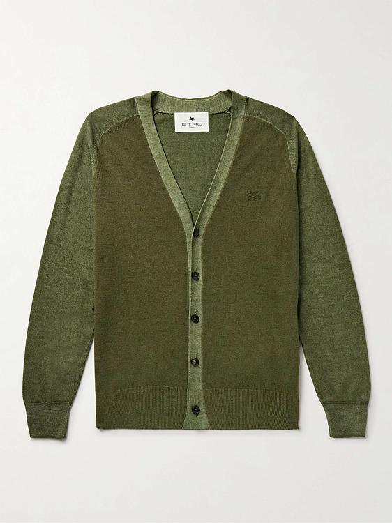 Dark green cardigan from Etro