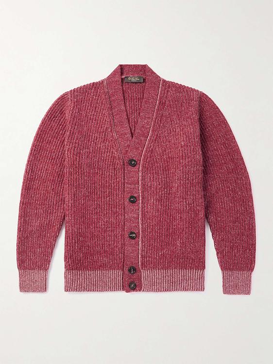 Purple cardigan from Loro Piana