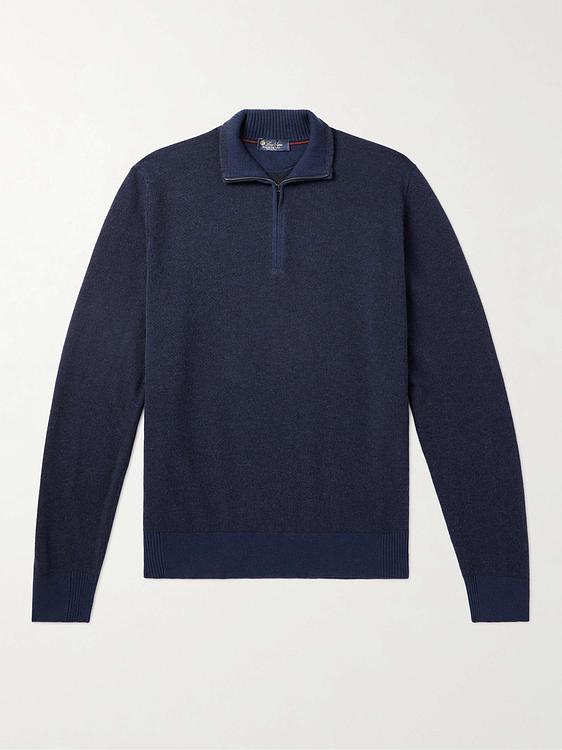 Dark blue half-zip from Loro Piana