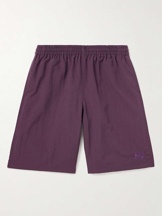 Purple swim shorts from Needles