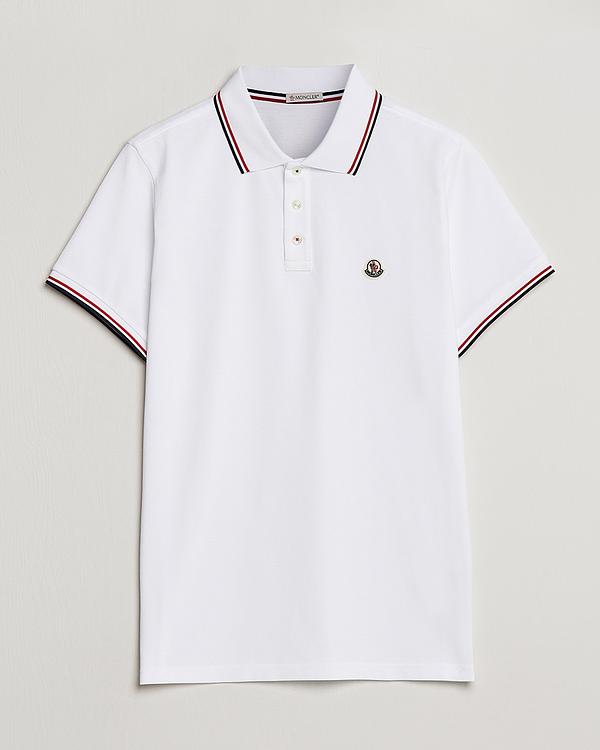 White short sleeve polo shirt from Moncler