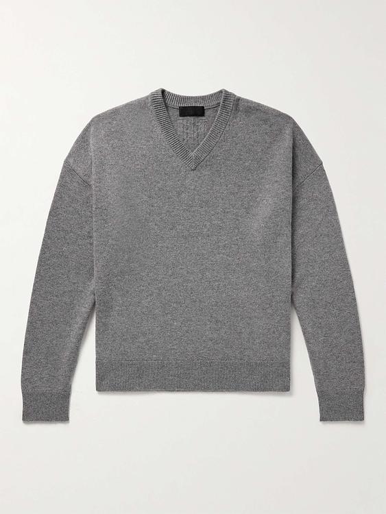 Grey v-neck sweater from Nili Lotan