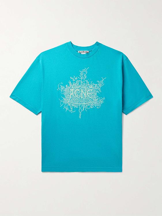 Print blue t-shirt from Acne Studios